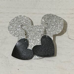 Faux leather earrings